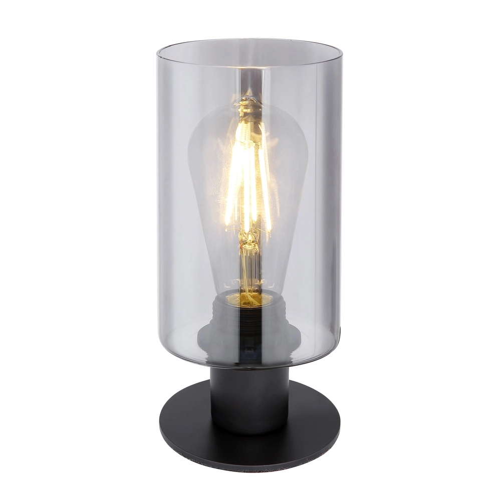 Table lamp Hadera black with smoke glass