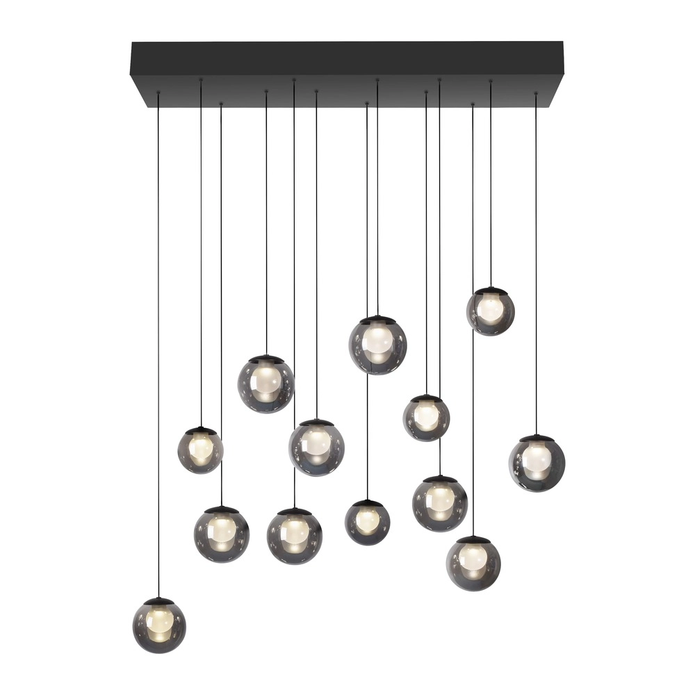 13-light pendant lamp Pure Popup mystic grey Paul Neuhaus 4012248398302