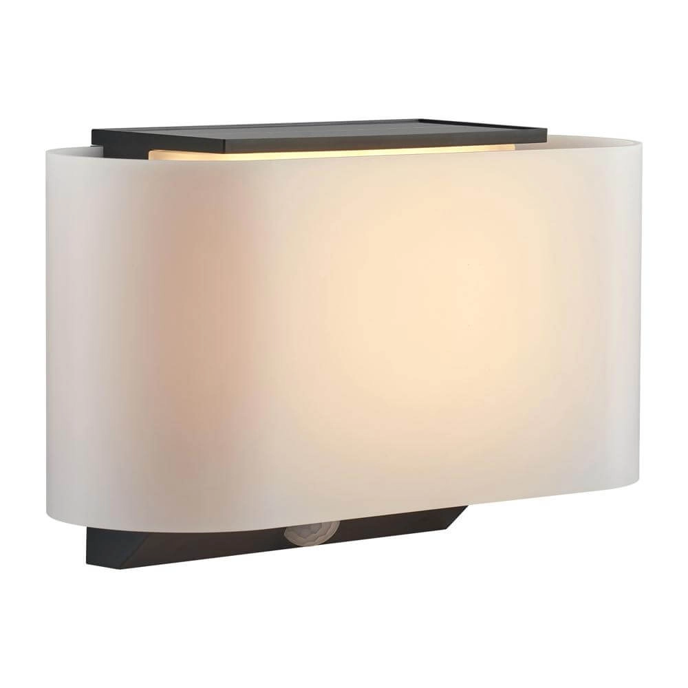 Solar wall lamp Piola black and white