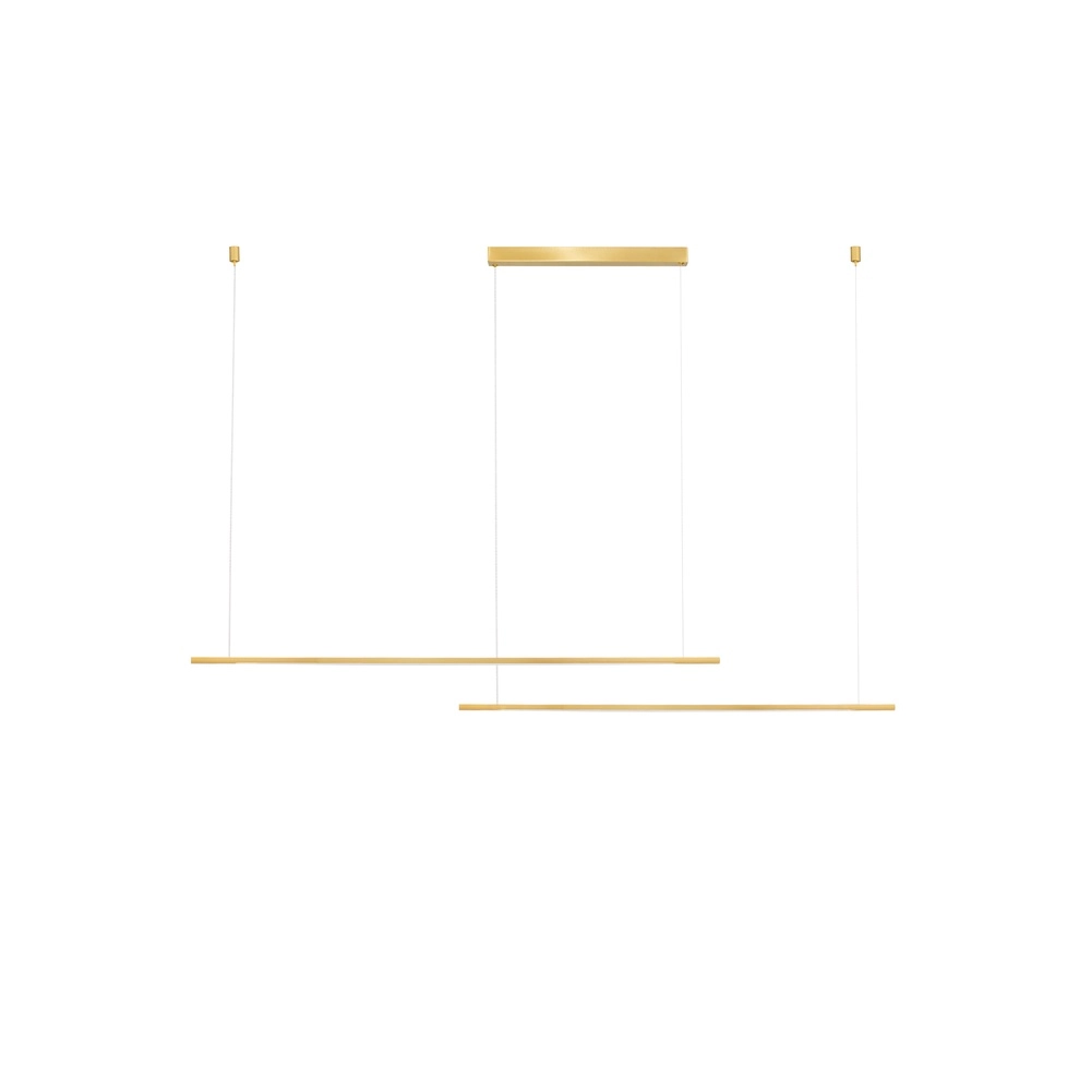 Sleek pendant lamp Brillia gold 161cm Lyora 5212017473806