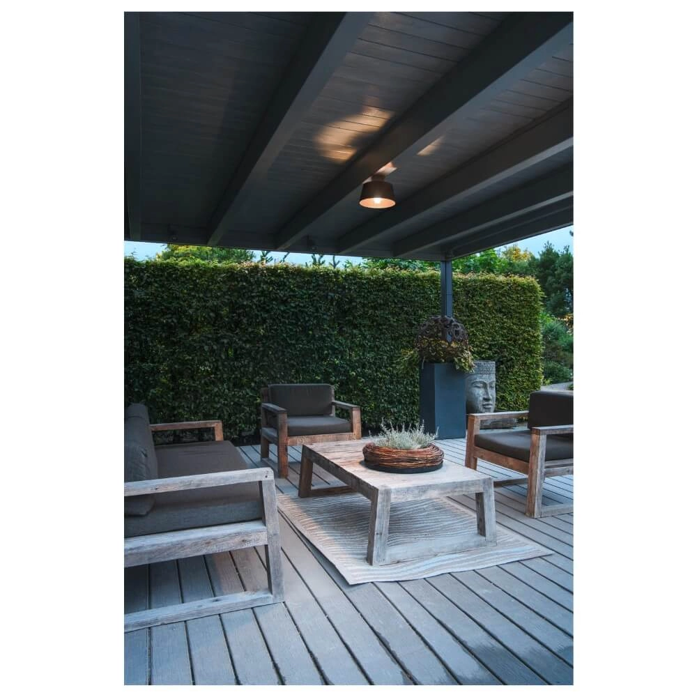 Porch ceiling lamp Photoni black - Ø 25cm SLV 4024163280952