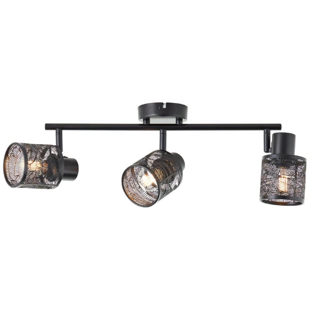 Black ceiling lamp Bano 3-light Brilliant 4004353413483