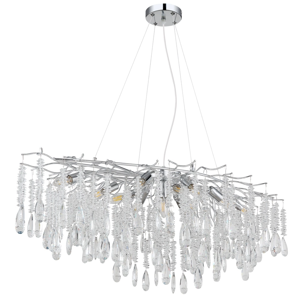 Pendant lamp Kinga silver grey 120cm Globo 9007371569991