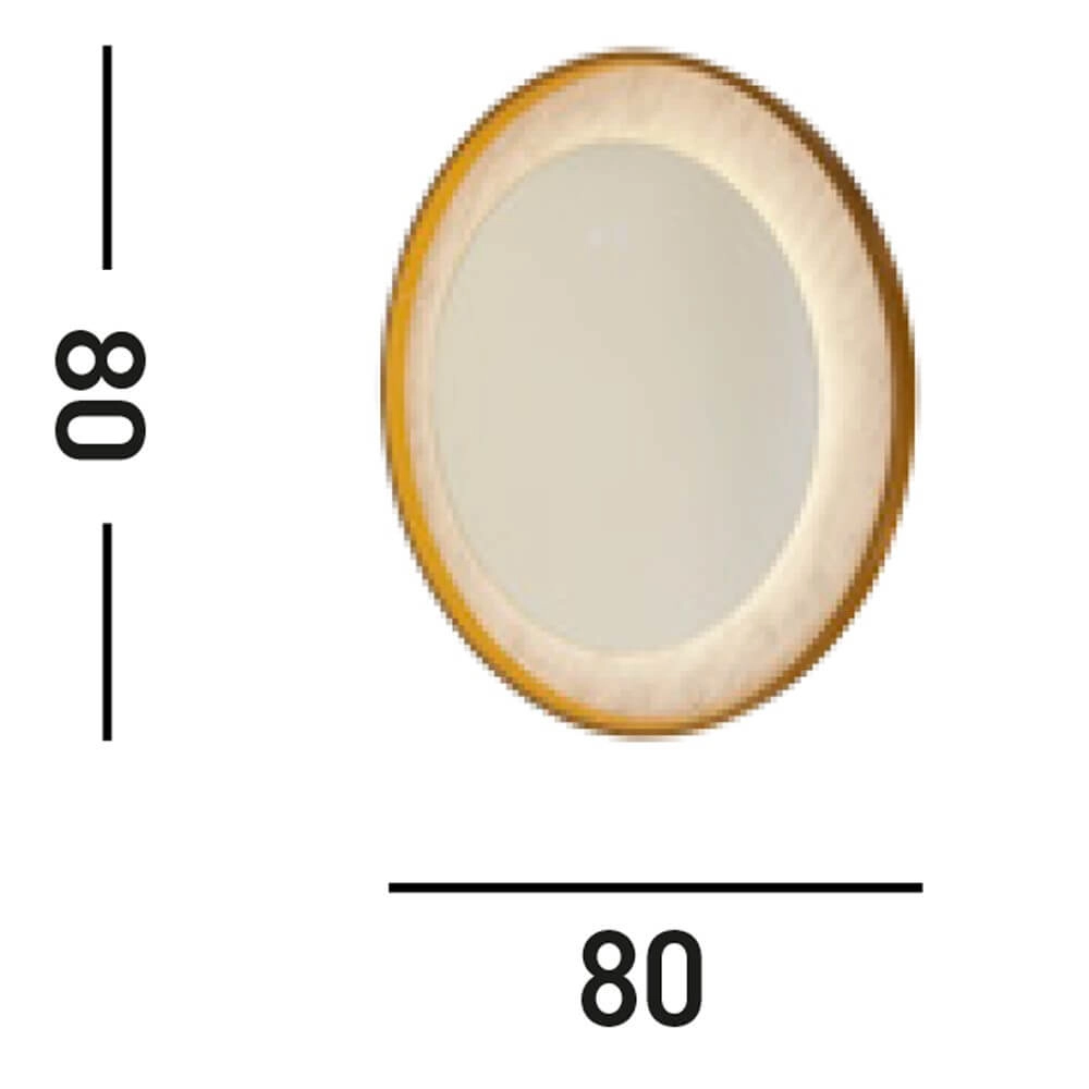 Bathroom mirror Luxo Gold with light Searchlight 5053423272108