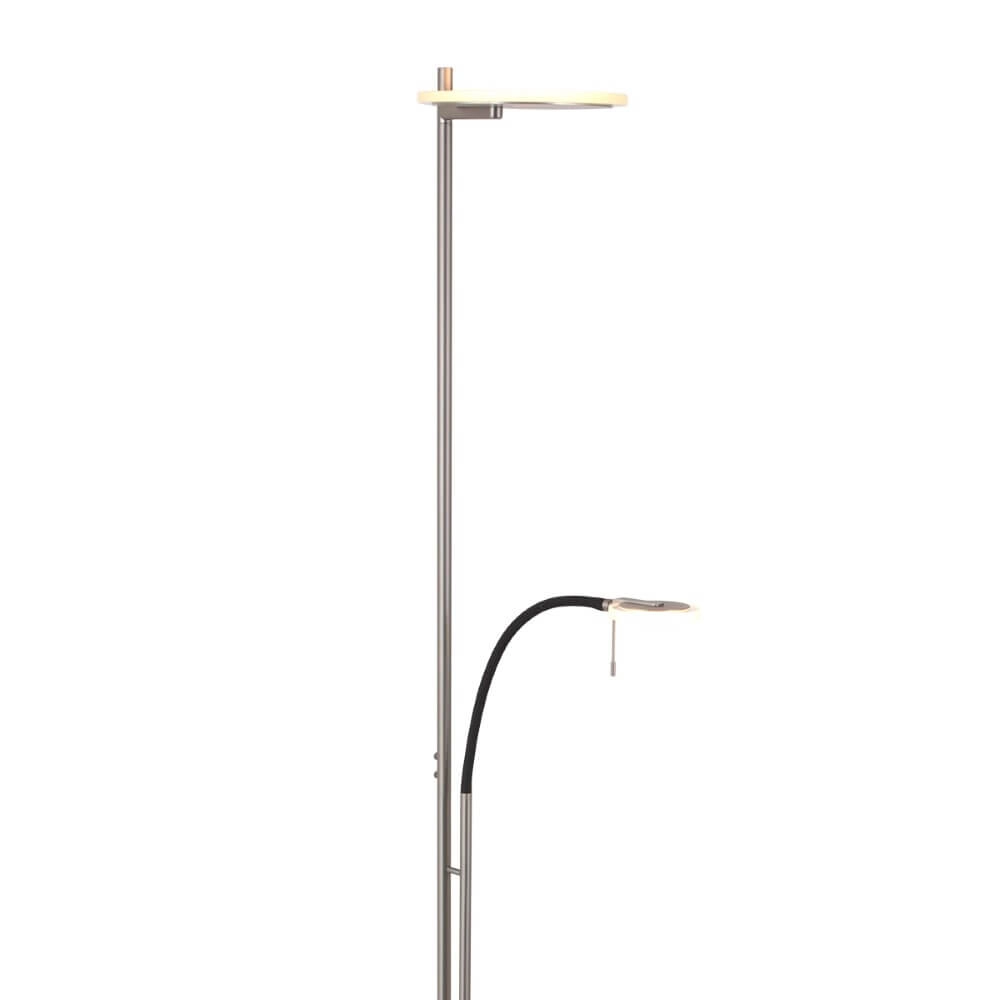 LED reading lamp 2-light Turound 40w - 2200-4000K - 187cm stainless steel clear glass Steinhauer 8712746134797