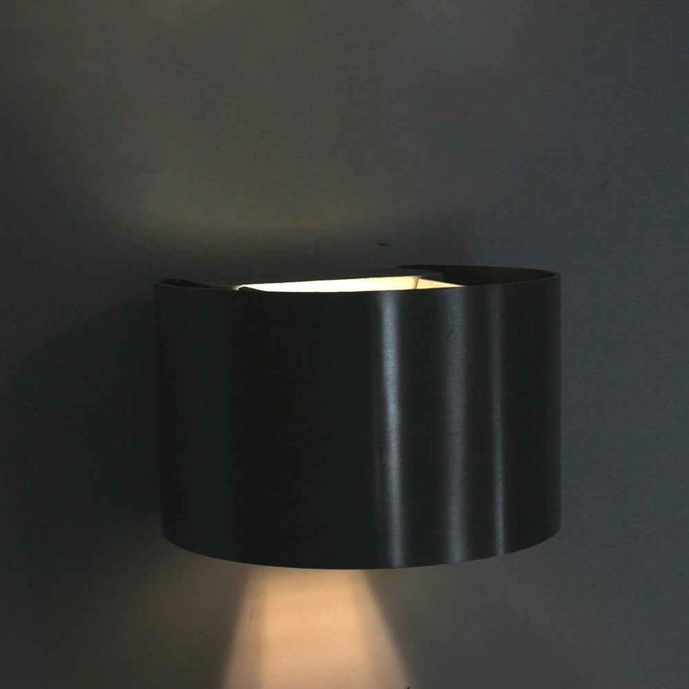 Round black wall spotlight Muro up and down Steinhauer 8712746152616