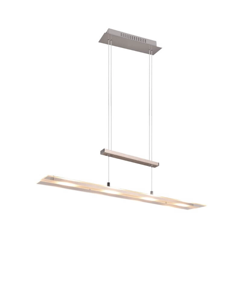 Glass pendant lamp Milos nickel Trio 4017807588262