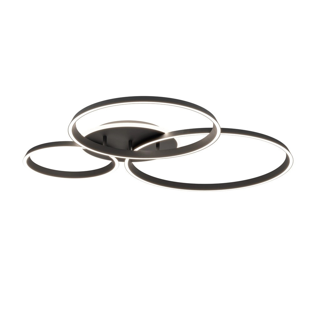 Modern ceiling lamp Girifalco black 96 x 84cm