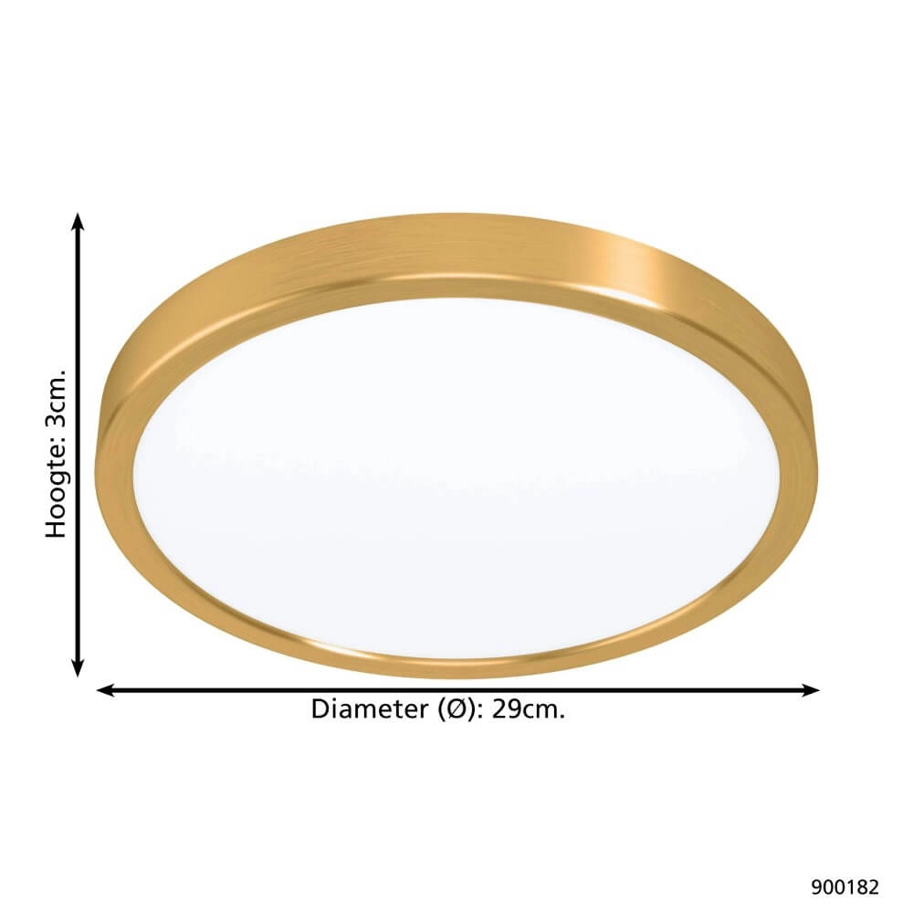 Brass ceiling lamp Fueva 5 Ø 28.5cm Eglo 9008606229574