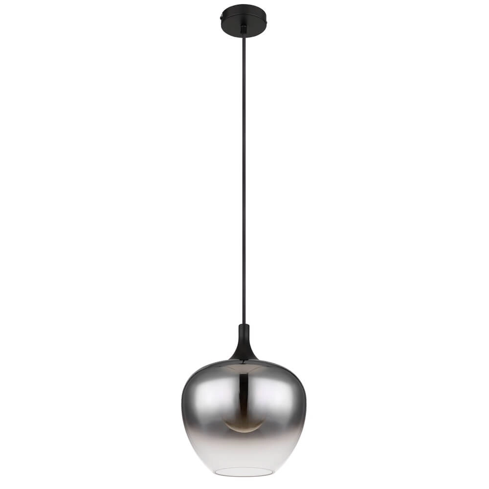 Black pendant lamp Maxy single Ø 24cm Globo 9007371438396