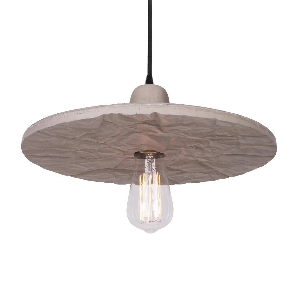 Concrete pendant lamp Paper Ø 35cm