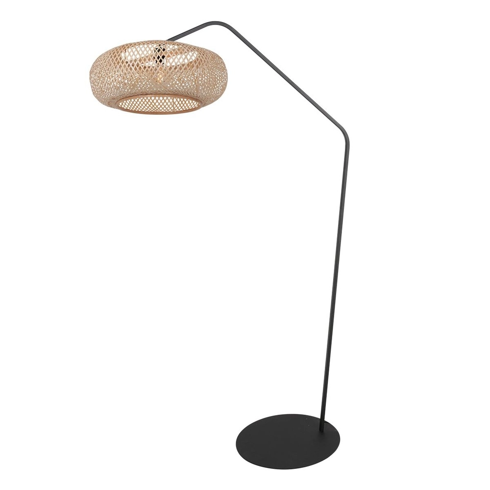 Arc lamp ZigZag with rattan hood Steinhauer 8712746183030