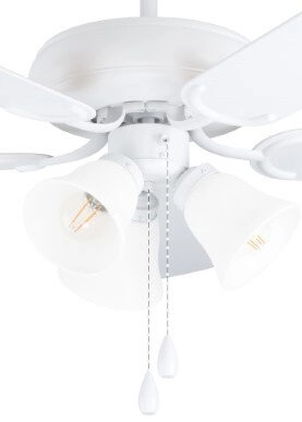 Ceiling fan lamp Las Palmas E27 132cm white Eglo 9002759350765