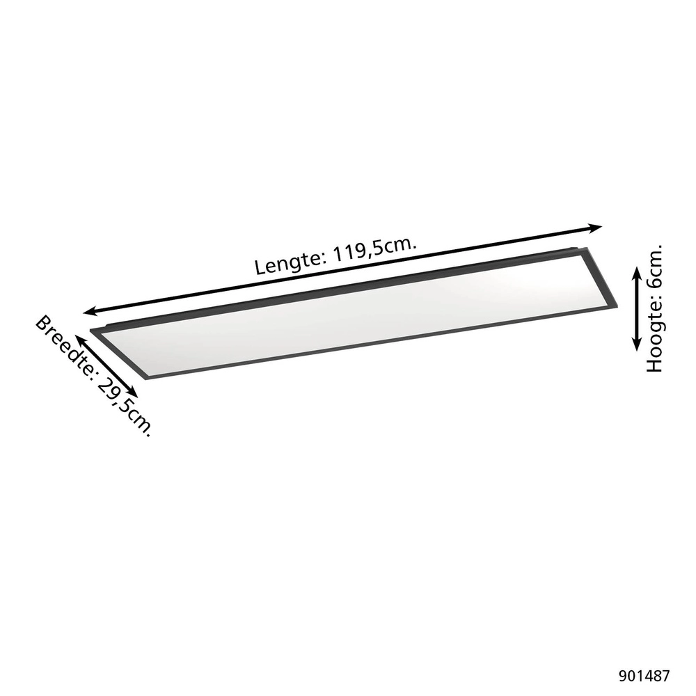 Ceiling lamp Moradillo 3-step CCT black 29.5cm Eglo 9008606340026