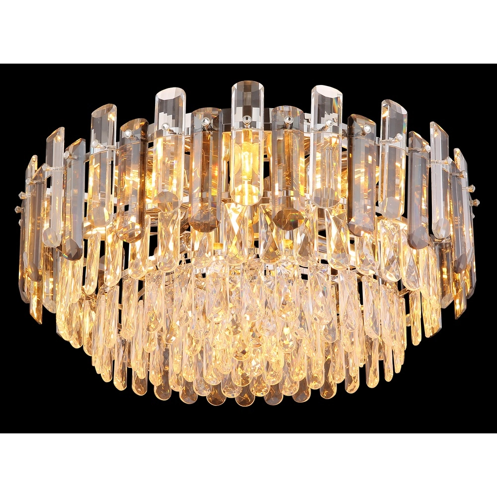 Ceiling lamp Orgina chrome with crystal Ø 55cm Globo 9007371478156