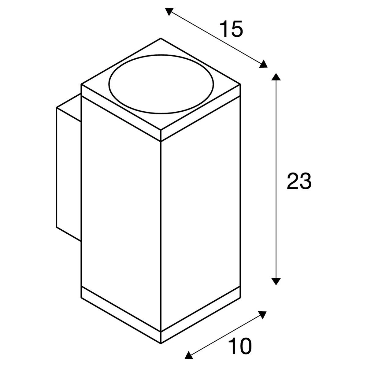 Led surface-mounted spot Enola Square Up & Down M SLV 4024163235761