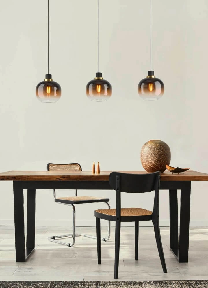 Dining table pendant lamp Oilella 3x glass Eglo 9002759996154