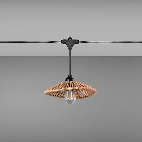 String lights Chain black with brown 600cm Trio 4017807697612