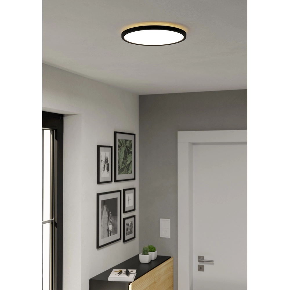 Bathroom ceiling light Rovito Zigbee - black - Ø 30cm Eglo 9008606329847