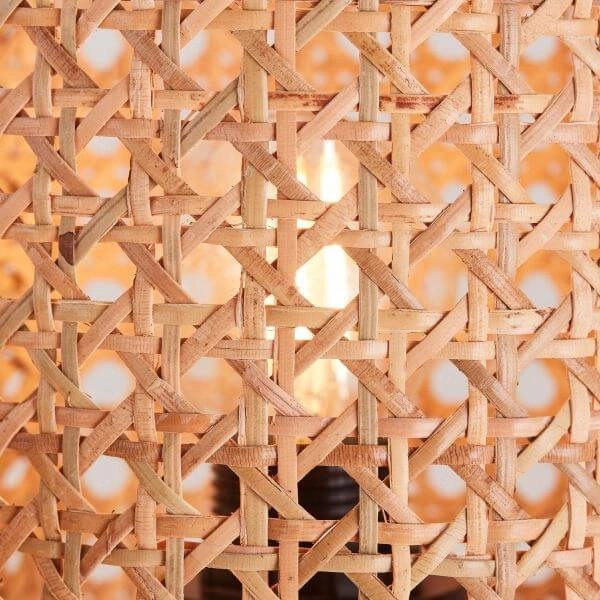 Spots Wiley 2-light black with rattan Brilliant 4004353394843