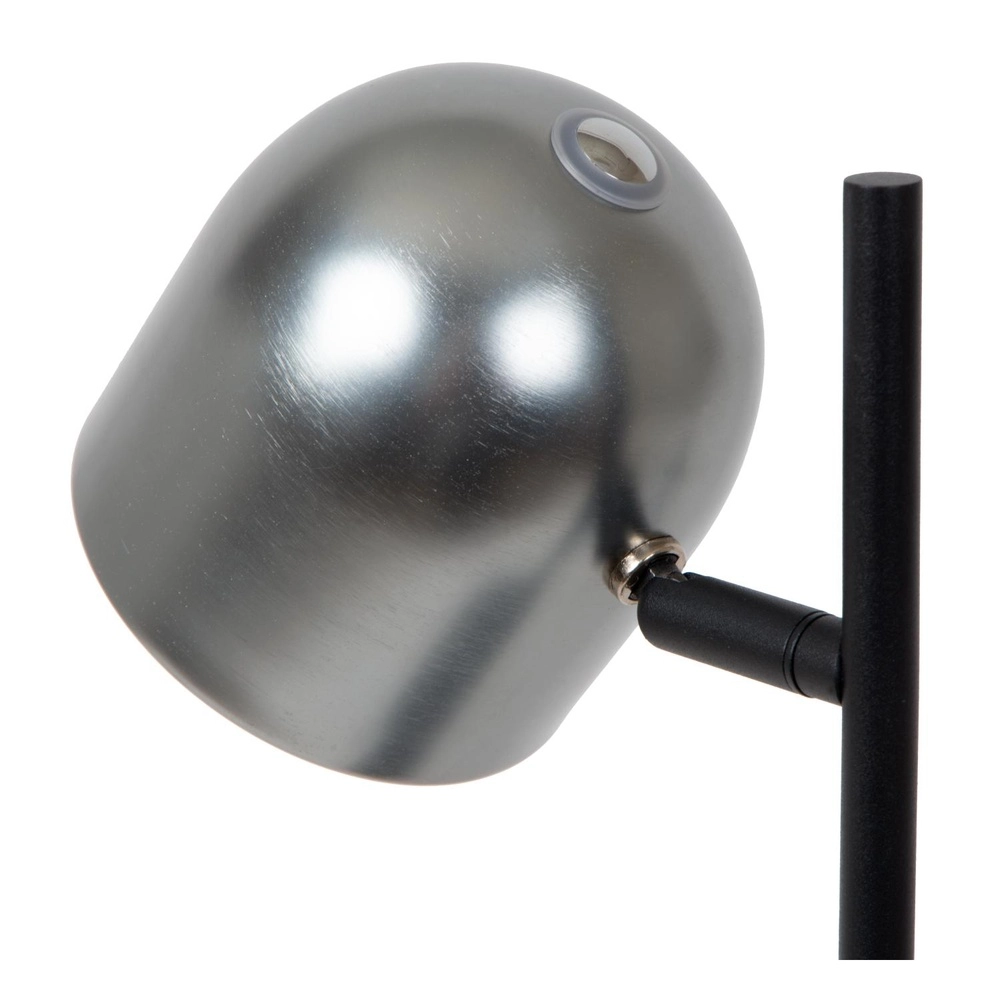 Rechargeable table lamp Skanska Rech metallic grey Lucide 5411212032126
