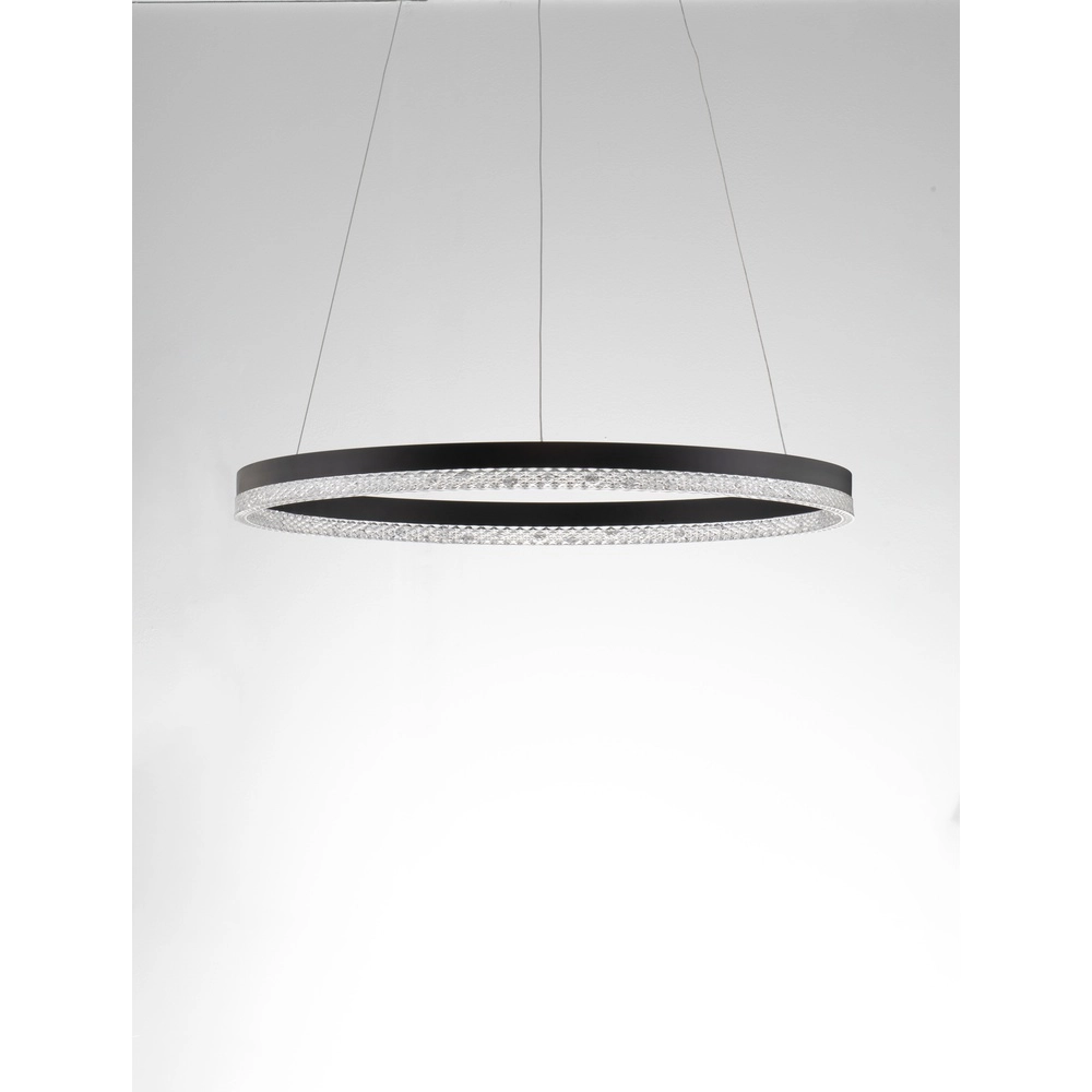 Pendant lamp Adria black Ø 60cm Lyora 5212017443786