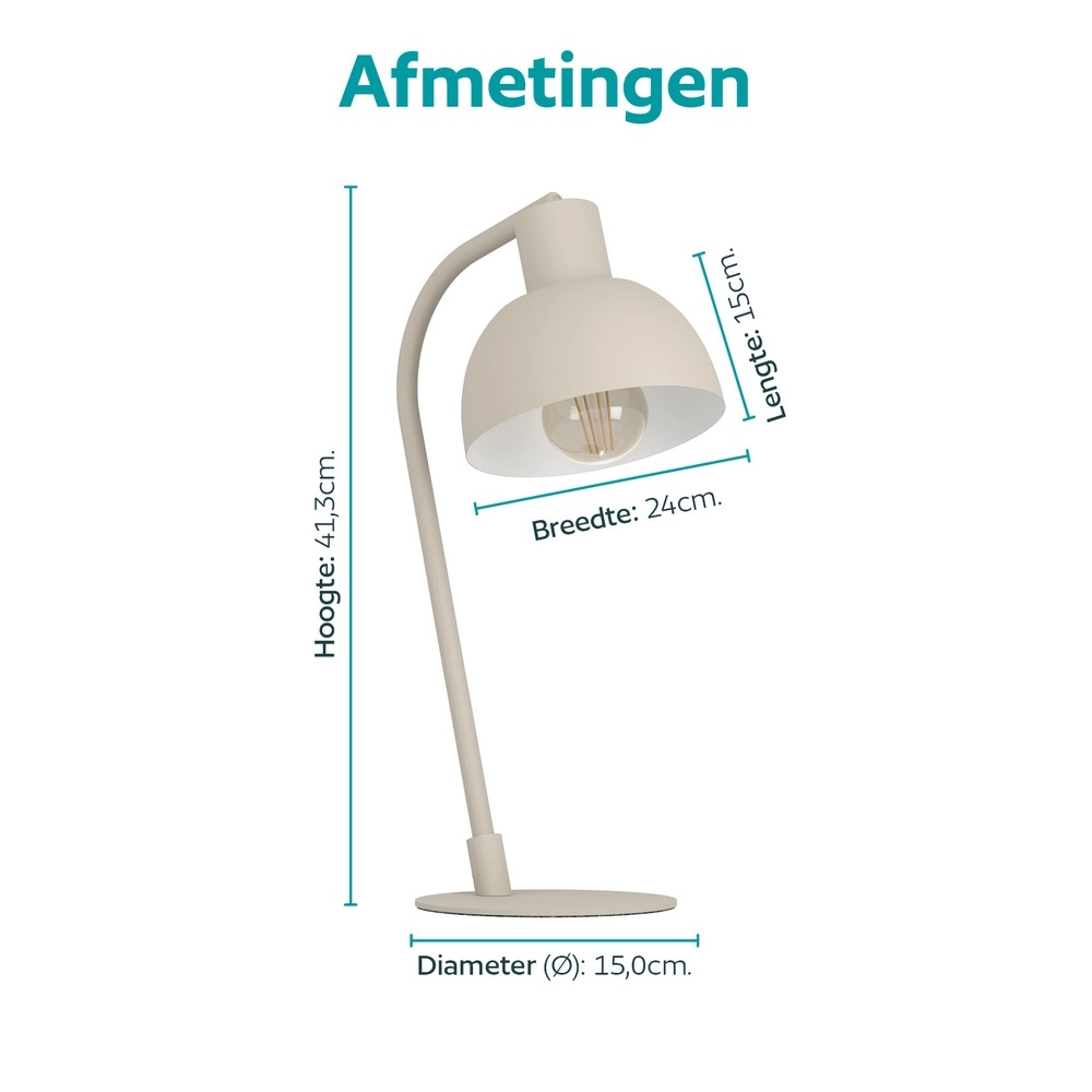 Table lamp Cazalilla sand brown
