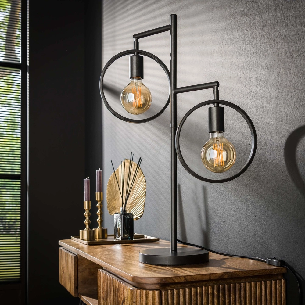 2-Ring Table Lamp Ring black - E27