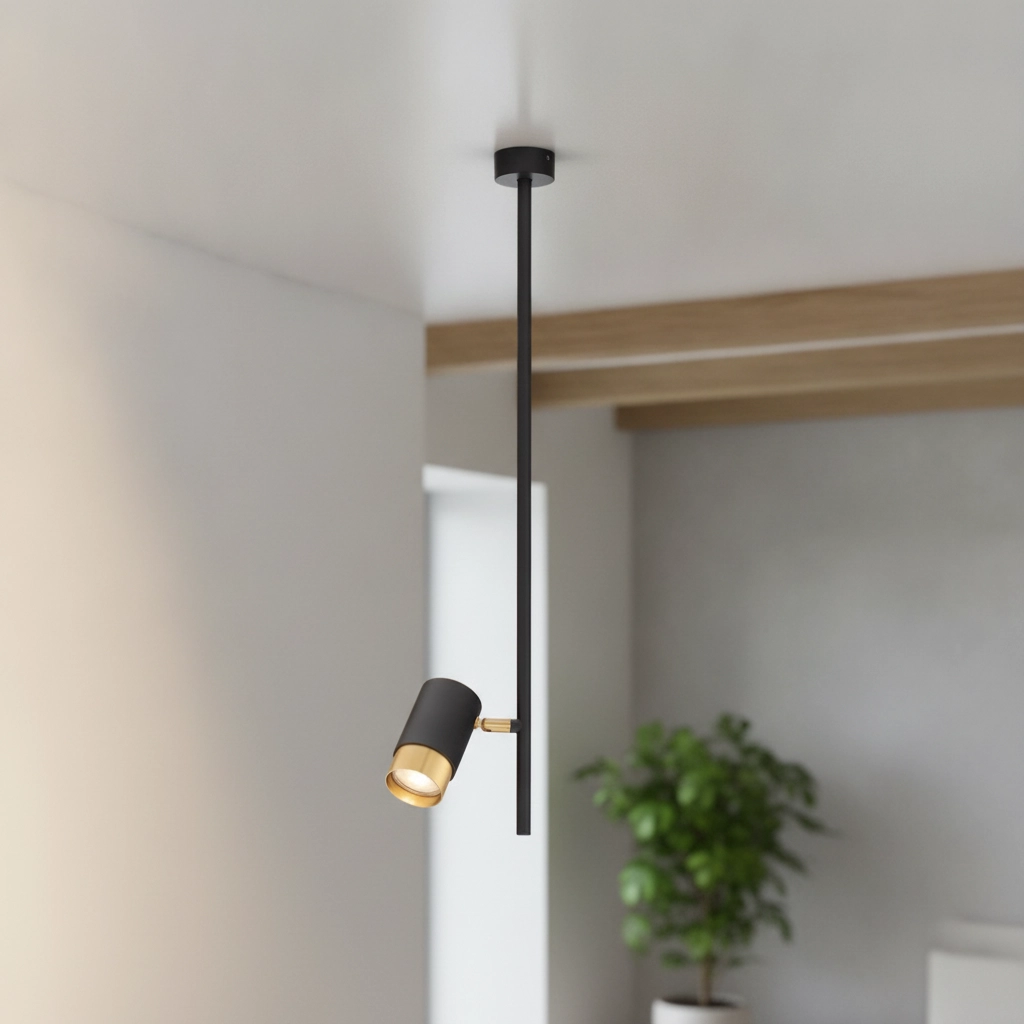 Ceiling lamp Pongo Single black with gold
