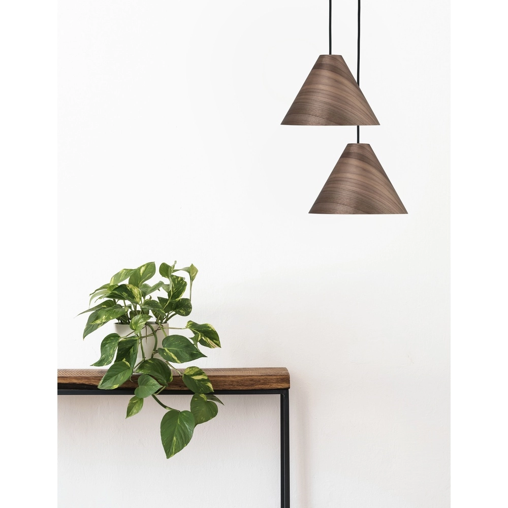 Wooden pendant lamp Wera Ø 25cm