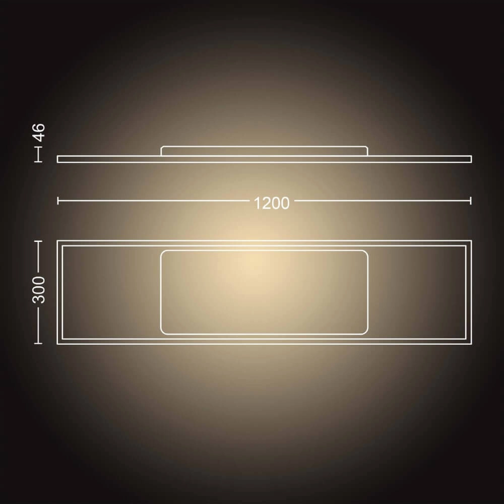 Ceiling lamp 120x30cm Hue Aurelle - White Ambiance White Philips 8719514382664