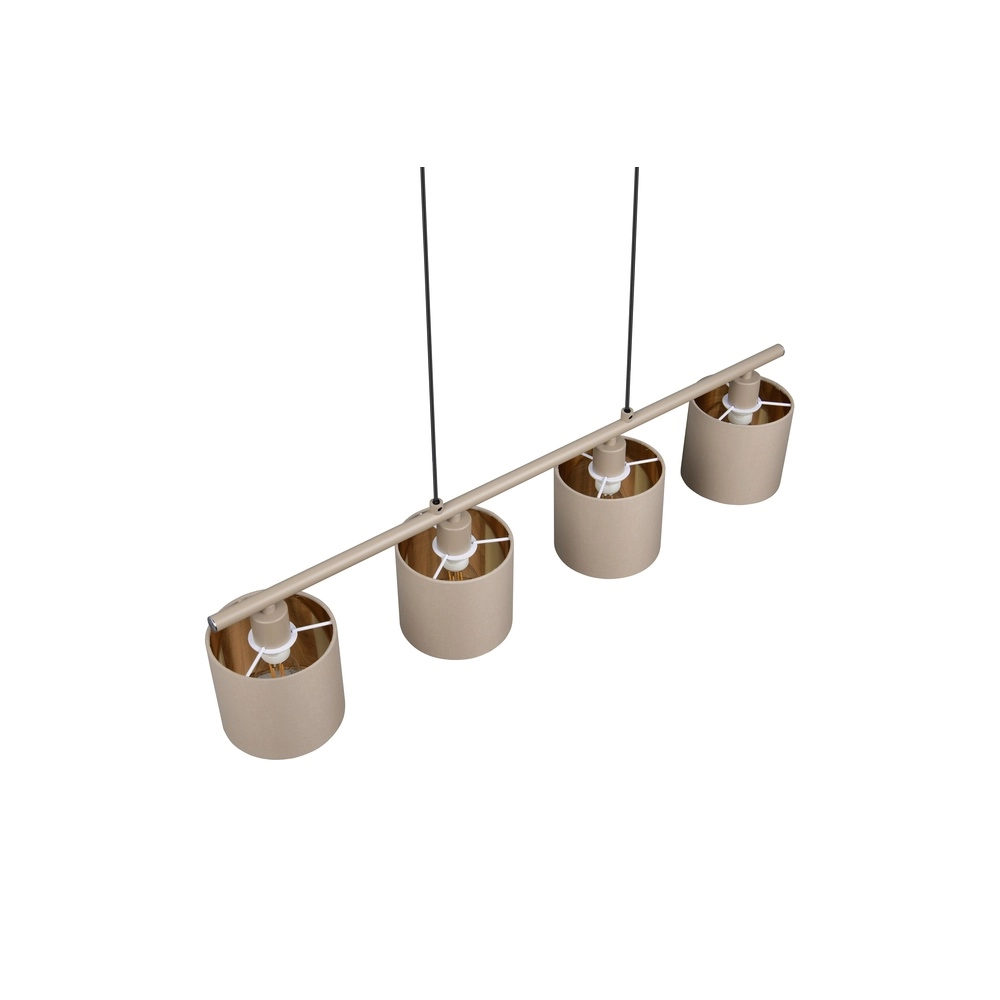 4-light pendant lamp Tommy sand brown