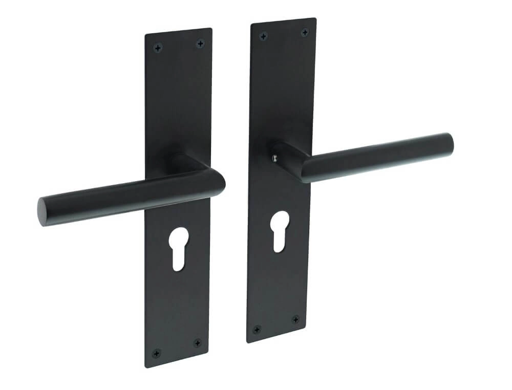 Tight door handle Jura Cylinder hole 55mm black
