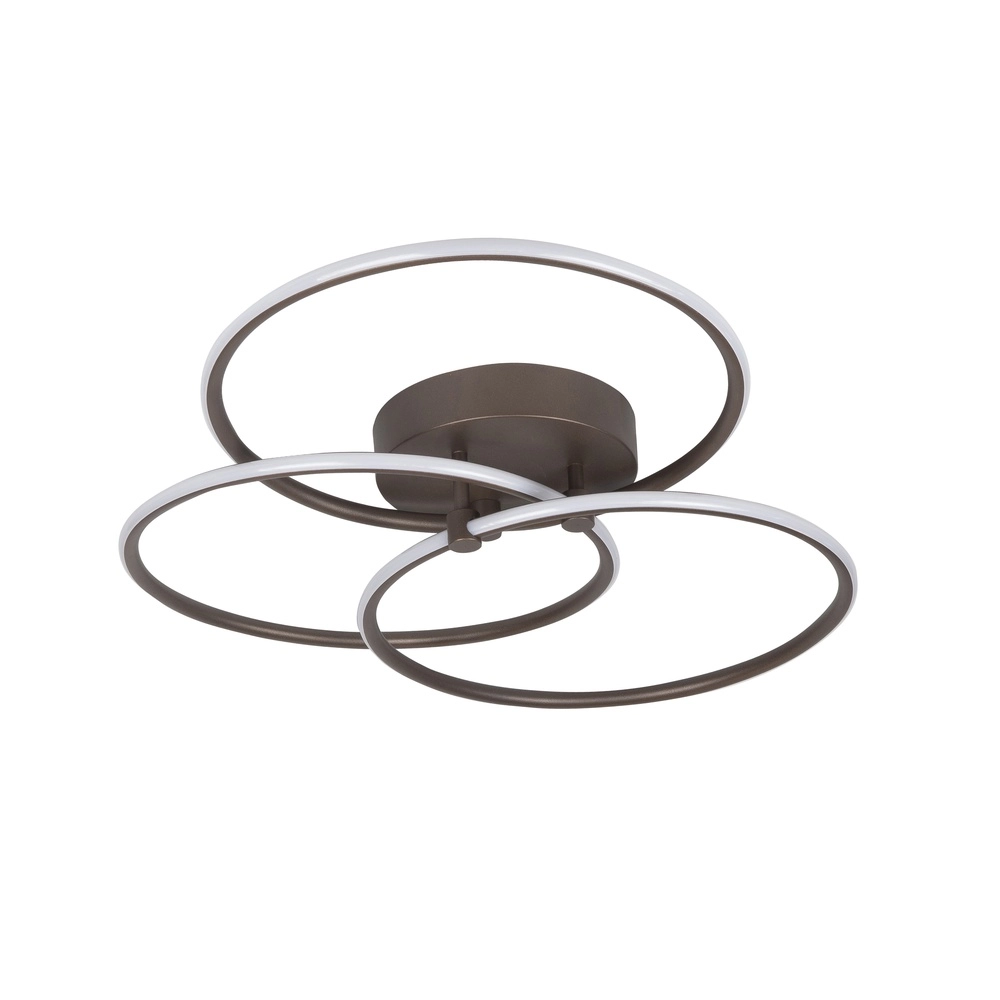 Modern ceiling lamp Circles chocolate brown