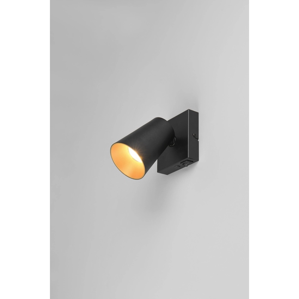 Wall spotlight Sharp Black with switch Trio 4017807627725