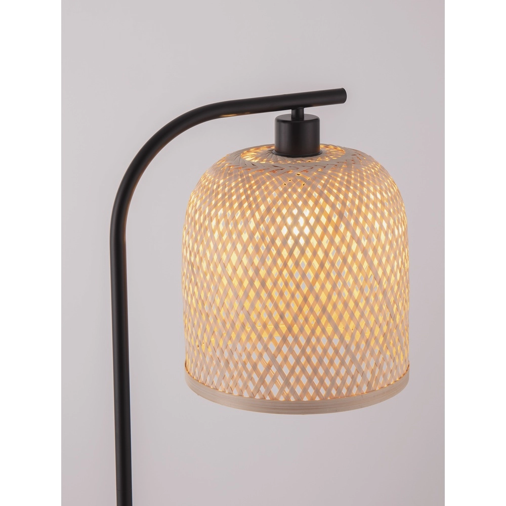 Floor lamp Intra black with bamboo cap Lyora 5212017454836