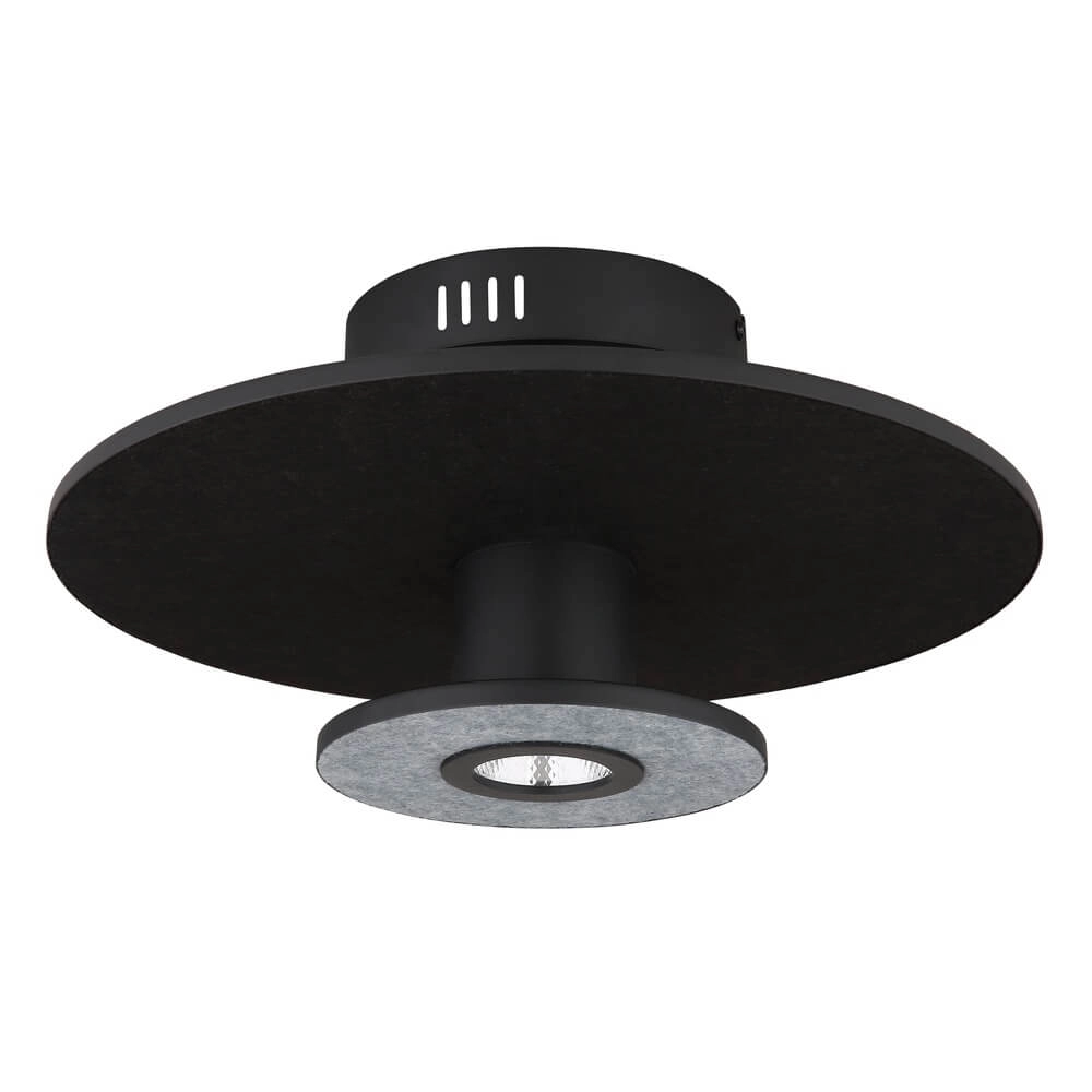 Black ceiling lamp Carter Ø 38cm with felt Globo 9007371471744