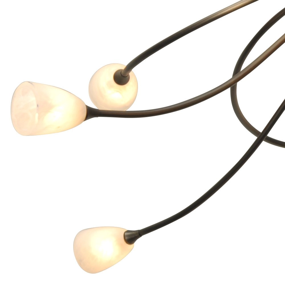 LED flush ceiling light Molto 2 LED 10-lights 30x65cm bronze brown Masterlight 8718121184098