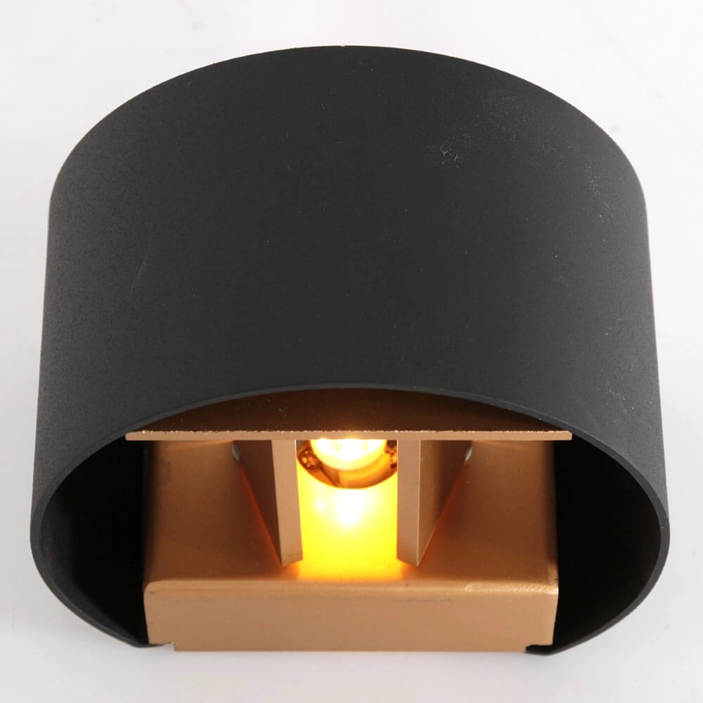 Round black wall spotlight Muro up and down Steinhauer 8712746152616