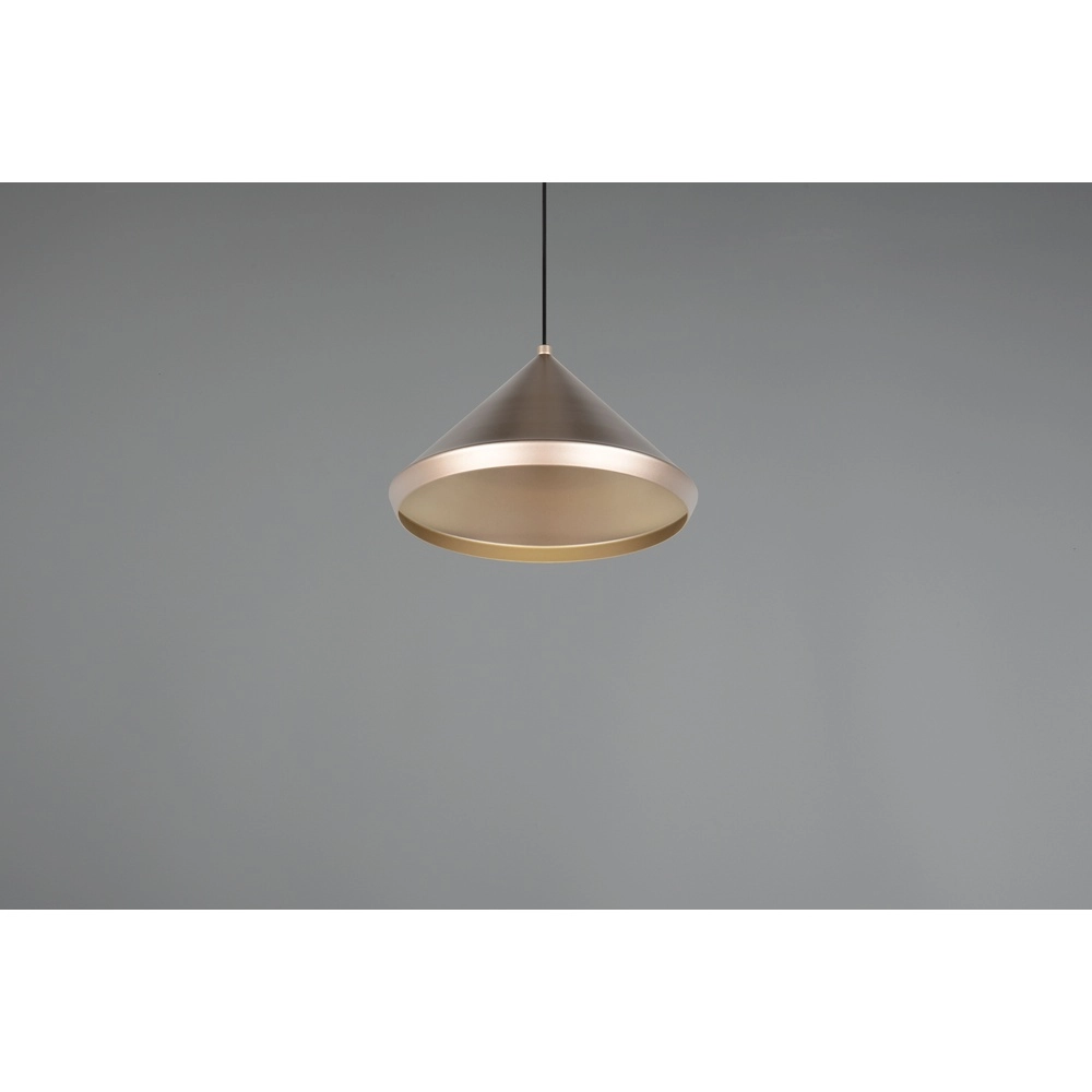 Modern pendant lamp Laguna Ø 18cm coffee brown Trio 4017807671070