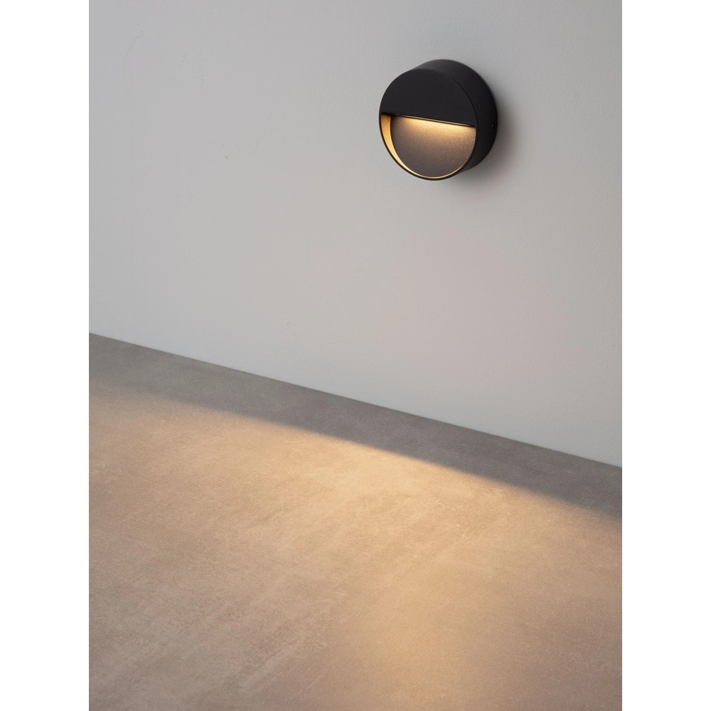 Round wall lamp Sete Black