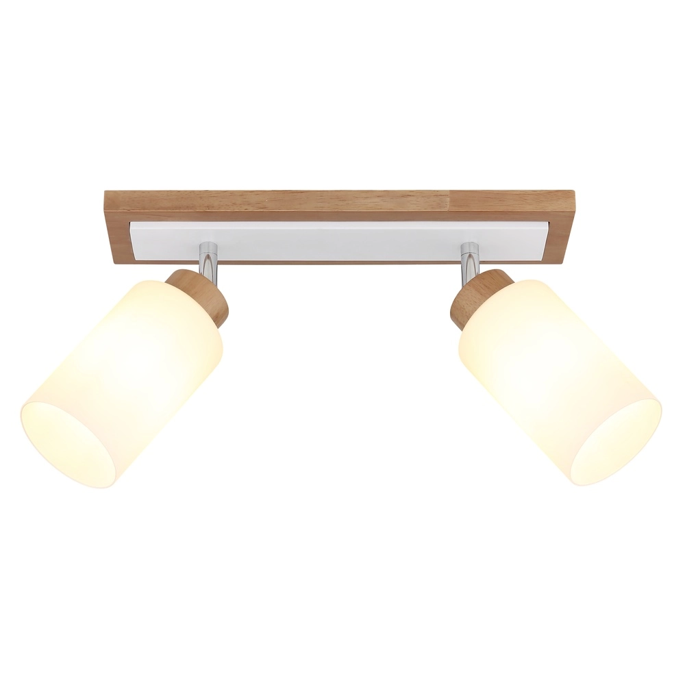 Ceiling lamp Rowena 2-light wood Globo 9007371592357