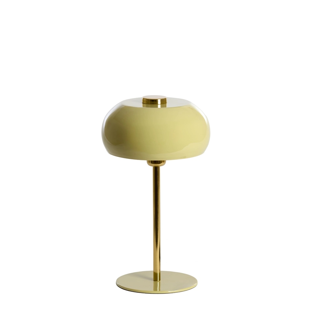 Table lamp Surin Ø 23cm - gloss light green with gold