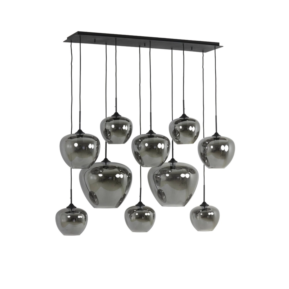 Pendant lamp Mayson 10-light smoke