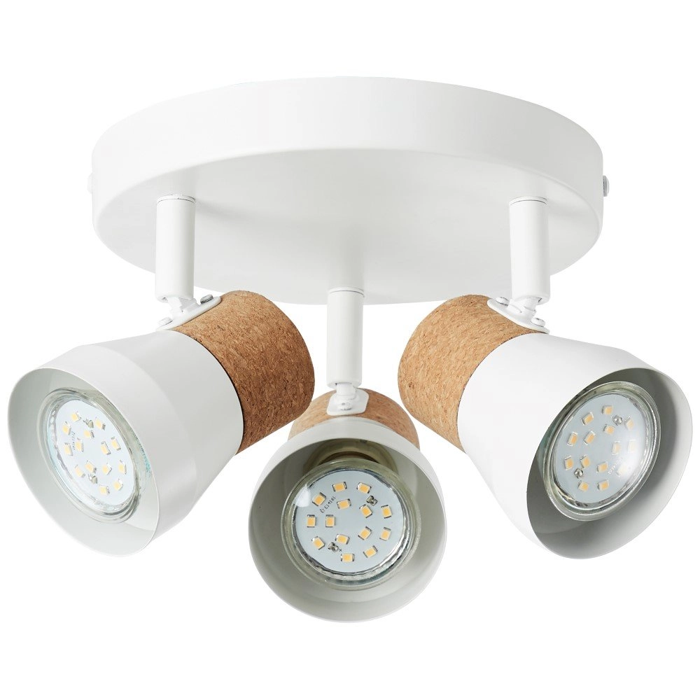 Cork ceiling spot Moka 3-light Brilliant 4004353321177