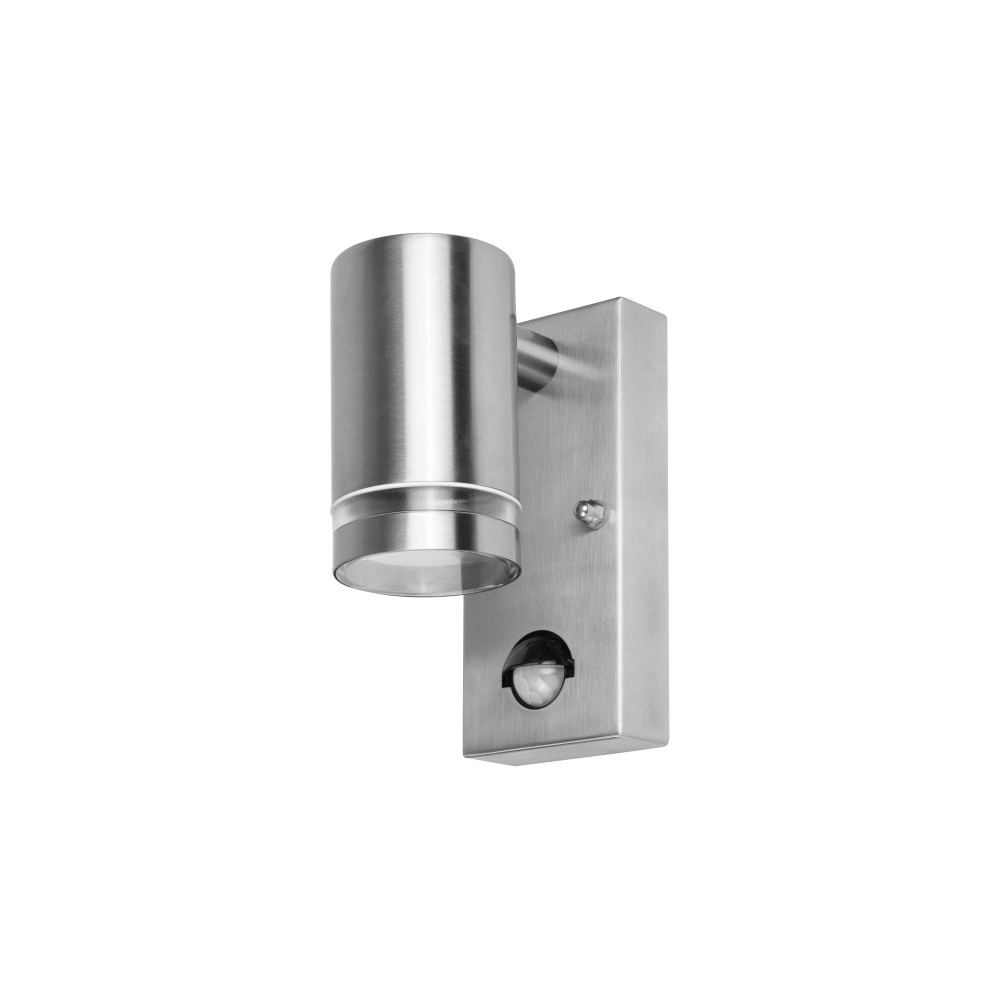Wall spotlight with sensor Opden Stainless steel - 1x GU10