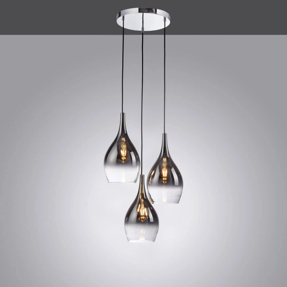 Modern pendant lamp Pilua 3-light round Paul Neuhaus 4012248366097