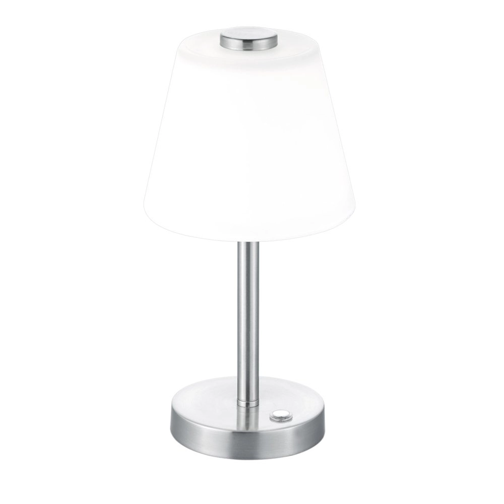 LED table lamp shade Emerald Stainless steel with white