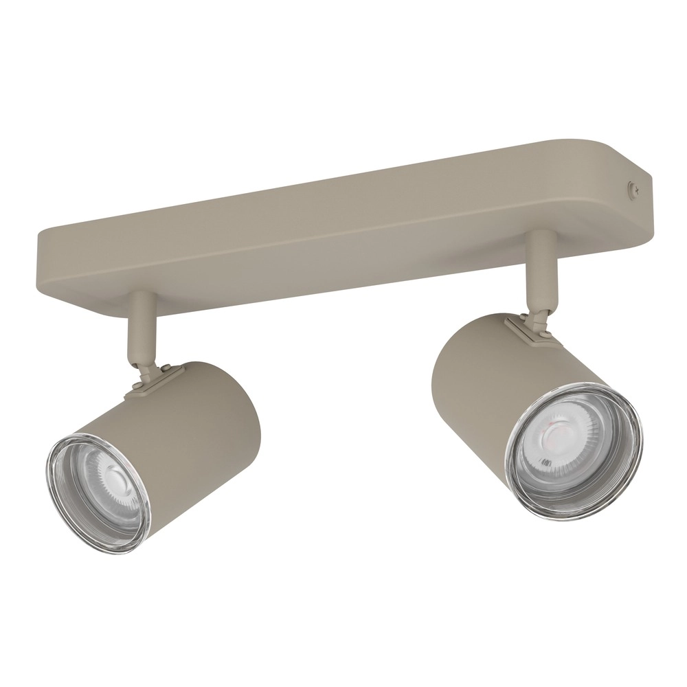 Surface-mounted spot 2-lights Consuma 1 sand brown