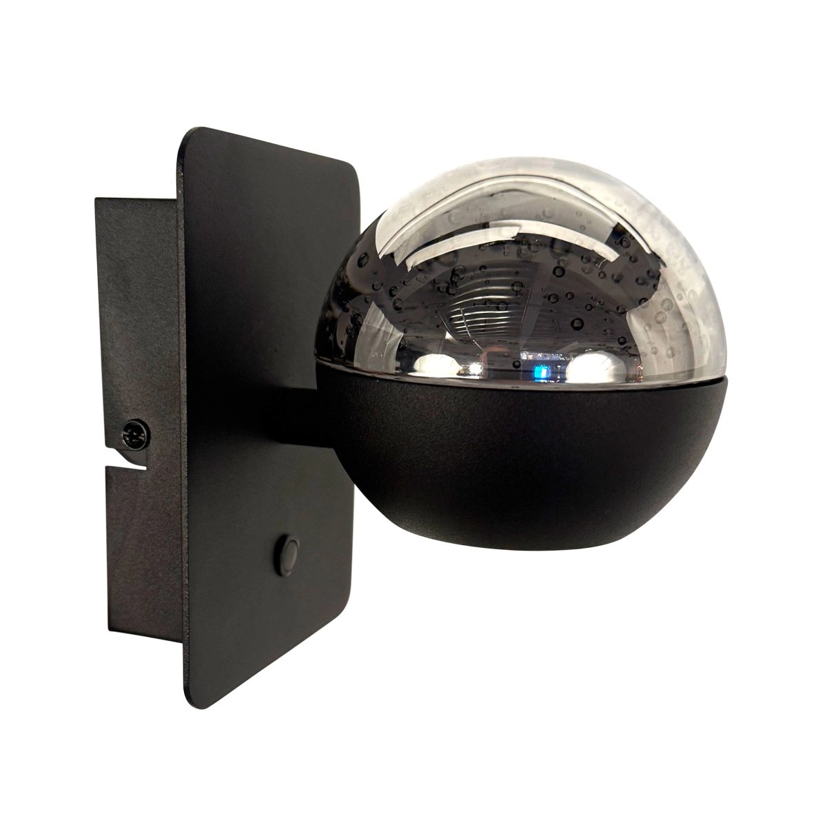 Led wall lamp Belluno black with glass - dimmable Steinhauer 8712746183948